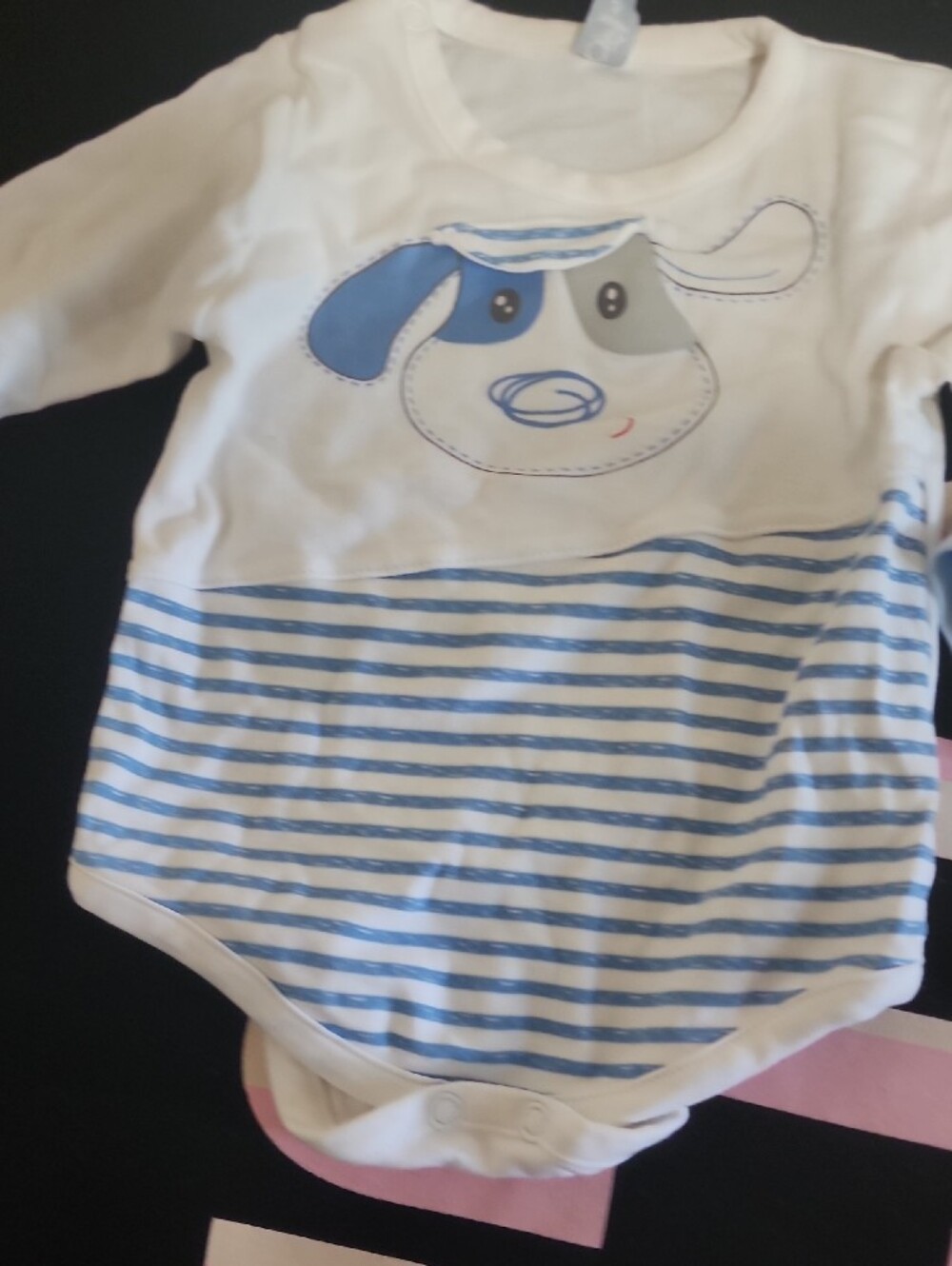 Unbranded Baby Boys' Two-Piece Long Sleeve Bodysuit Set in Light Blue - Picture 4 of 5